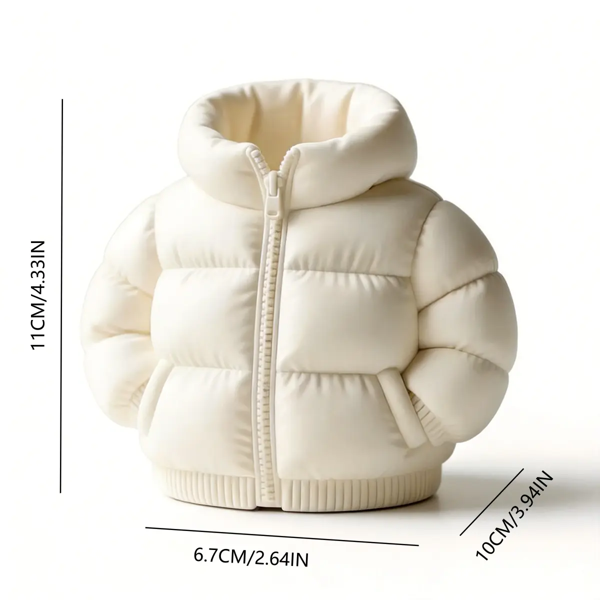 Quirky Down Jacket Pencil Holder for Class Desk Office Table Storage Cute Fun Pencil Case with Pencils Rulers Stationery Supplies Capacity