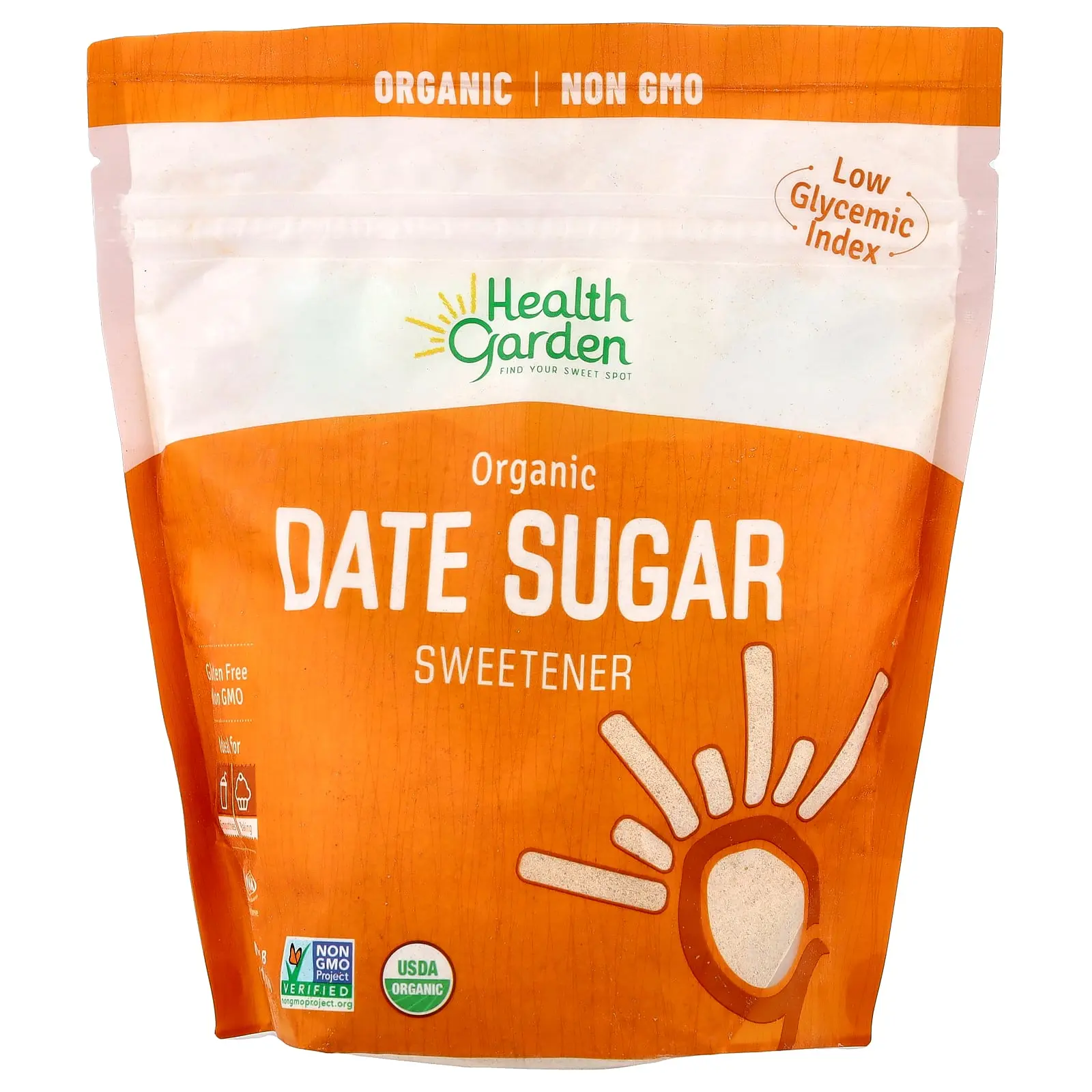 Health Garden Organic Date Sugar Sweetener, 16 oz (453 g)