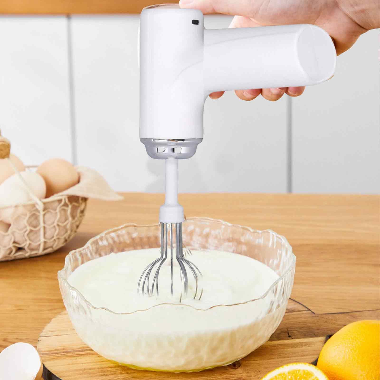 Electric Egg Beater Cordless Hand Mixer, 3 Speed Handheld Electric Whisk, Portable Food Mixer for Cappuccino Matcha Dough Eggs Batter Cream bpa free kitchen gadget