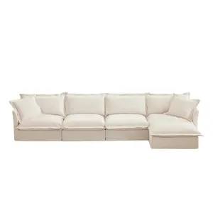 L Shape Modern Washable Cloud Sofa 4 Seater