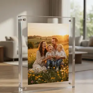 8x10 Acrylic Photo Frame Stand – Crystal Clear Picture Display