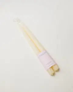 Pair of 12" Taper Candles [Cream]