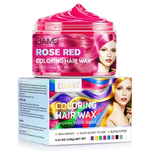 ELAIMEI Colored Hair Dye Wax (9 colors, 120g/box), temporary hair dye, Hair Coloring, gentle on hair, natural and easy to wash, DIY hair styling product, holiday essential.