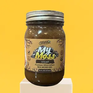 My Moss Sea Moss Gel – Shilajit | Wildcrafted Superfood, 100% Organic, Raw Seamoss gel, Vegan, Mineral-Rich, Vitamin-Rich, No Preservatives,