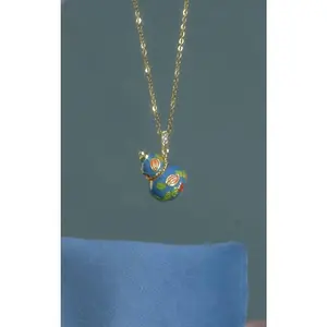 LisiZen Hot New Chinese Style Retro Enamel Colorful Gourd Necklace for Women National Trend Personality Versatile DZXL4249