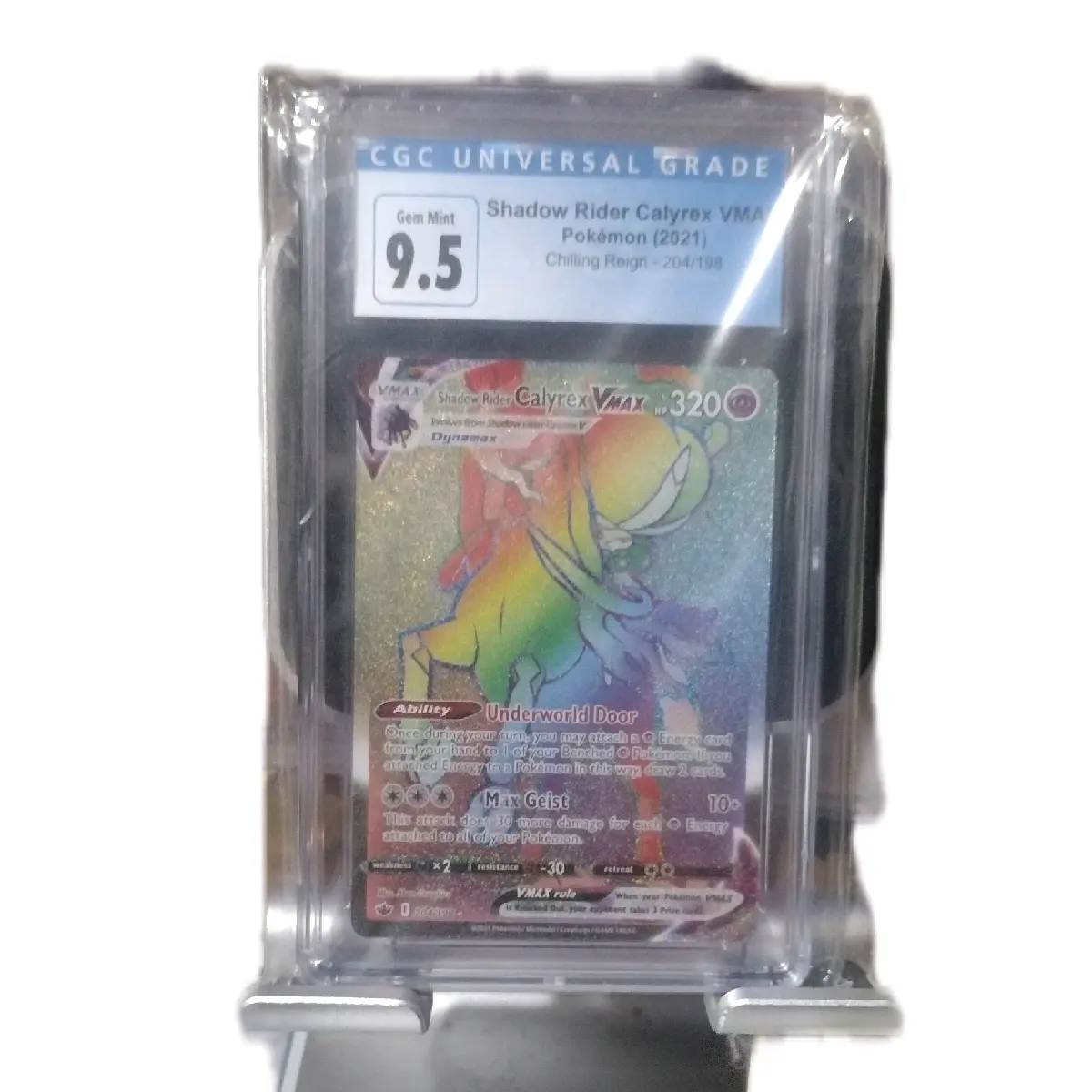 shadow rider calyrex vmax secret  rare 204/198 cgc grade 9.5
