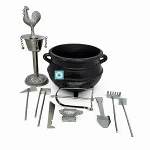 SET DE GUERREROS - Caldero de Ogun Osun Herramientas de Ogun Santeria ifa Religion Iron