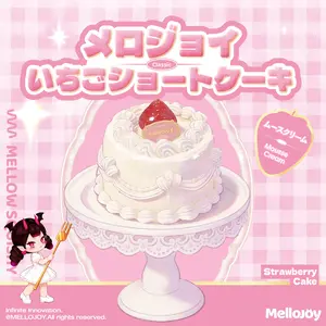Mellojoy - Mousse Cream Texture - Strawberry Cake Round 【Limit Two per person 】【250g】【Z048-10】