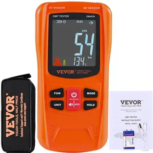 fathersdaygift  VEVOR 3-in-1 EMF Meter, 5Hz-6GHz, Handheld Rechargeable Electromagnetic Field Radiation Detector, Digital LCD EMF Tester for EF MF RF Home Inspections Outdoor Ghost Hunting 5G Cell Tower Temperature