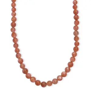 D'Joy AAA Golden Sunstone Goldon Glow Beaded 110 ctw Necklace 18-20 Inches in 18K Vermeil Yellow Gold Over Sterling Silver Christmas Gifts