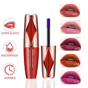 QZY-1114 Is a Long-Lasting, Glossy, Waterproof, Natural Matte Peel-Off Lip Gloss Available in Five Shades, Suitable for All Skin Types. Lipstick Makeup
