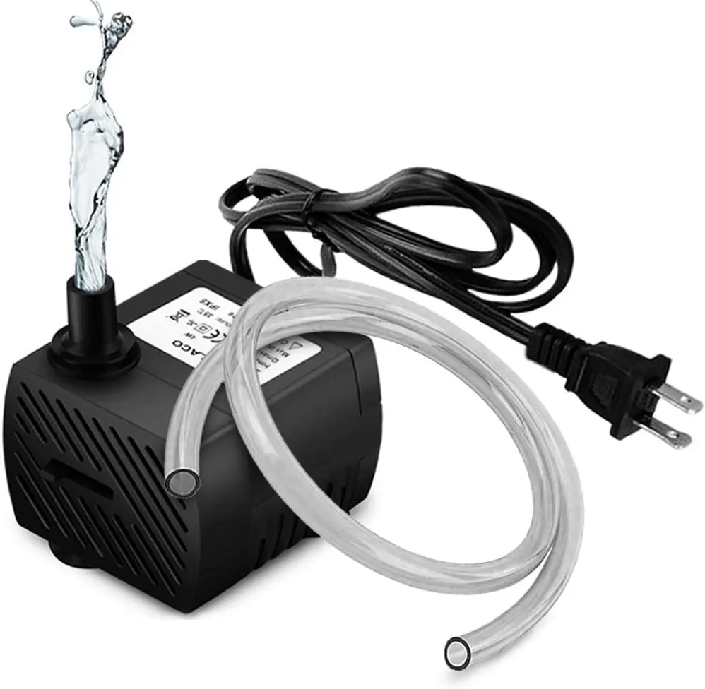 Compact Mini Submersible Water Pump - 95GPH, 5W, 3 Suction Cups, Adjustable Quiet Operation Aquarium Accessories for Fish Tank, Pond Hydroponics (Home Improvement, Garden Supplies Decor)