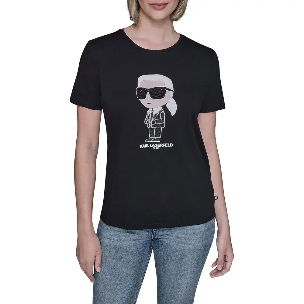 Karl Lagerfeld Women’s Short Sleeve Soft Everyday Logo T-Shirt