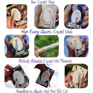 Natural Crystal Blend Pendants Moldavite, Phenacite, Tourmaline, Danburite, Cryolite, Naturalite, Scolecite, Tektite, Tanzanite, Herderite, Azeztulite and more