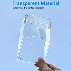 1PC Waterproof Doorbell Protection Cover, Transparent Acrylic Material, Wireless Doorbell Waterproof and Dustproof , suitable for most wireless doorbells, long service life, Suitable for gardens/outdoor/ villas/ garages/shops.