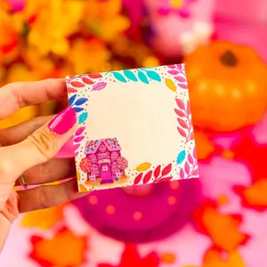 Fall Bookshop Sticky Notes 3" x 3"