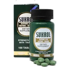Sukrol Ácido Glutámico Lecitina y Thiamin Suplemento Alimenticio Vitamínico 100 Tabletas - Edible, Healthcare Sukrol functions naturally in your body to relieve stress. It helps increase concentration and focus. If you feel overwhelmed by constant Vitamin