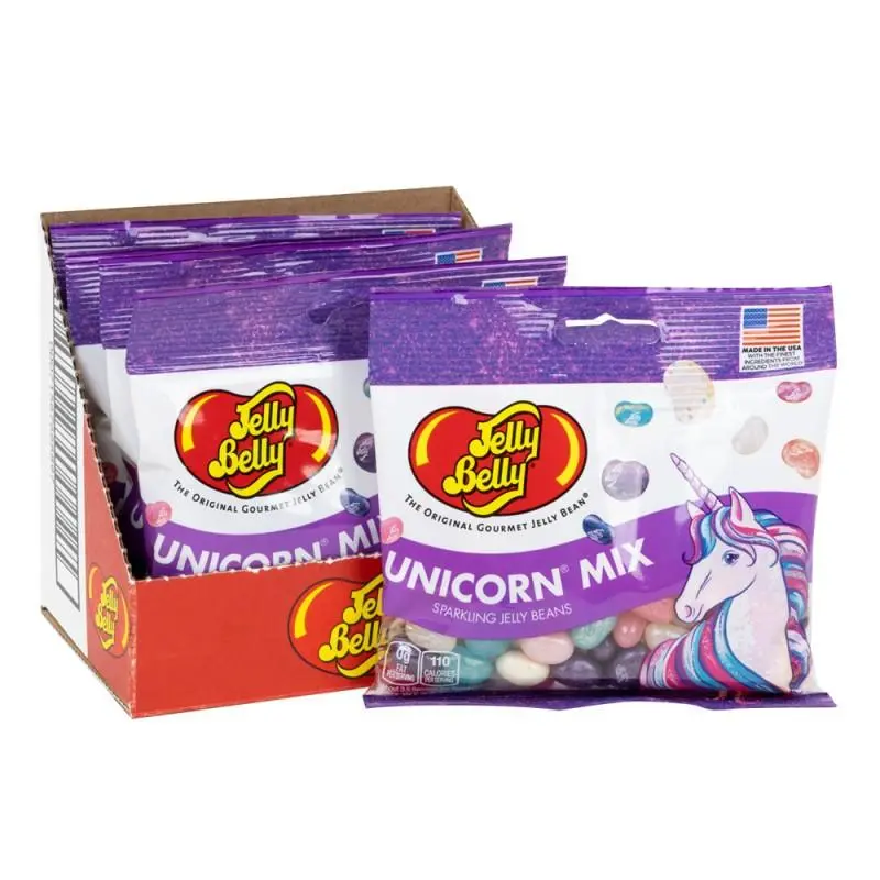 Jelly Belly UNICORN MIX Jelly Bean Peg Bag 3.5 oz 12 ct