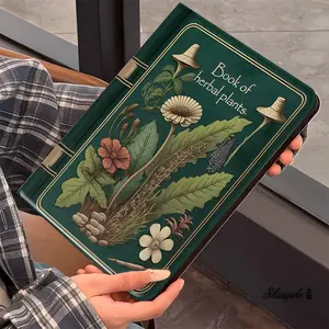 Vintage Botanical iPad Case Nature - Inspired Protective Cover iPad Book Style Case for iPad Pro Air Mini, Shockproof Full Protection Shell with Pencil Slot, Ideal for Office Home Gift