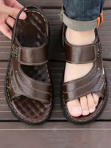 Men's Large Size Sandals, Summer Beach Shoes, Casual Spring Summer Shoes, Hiking Shoes, Quality Synthetic Leather, Outdoor Walking Shoes, Footwear