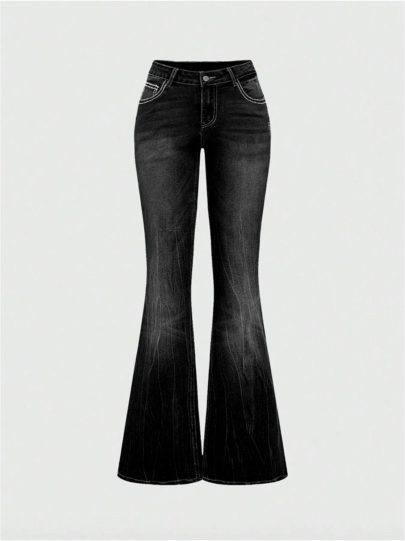 Grunge Punk Y2K Retro Streetwear Pocket Cross Wings Embroidered