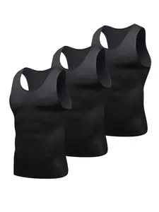 3 Pack Men's Workout Tank Tops, Moisture-Wicking Sleeveless Athletic Shirts, Gym Base Layer Undershirts, Tight Muscle Sports Vests, Yoga Workout Vest, Fitness Workout Vest, Workout Apparel
