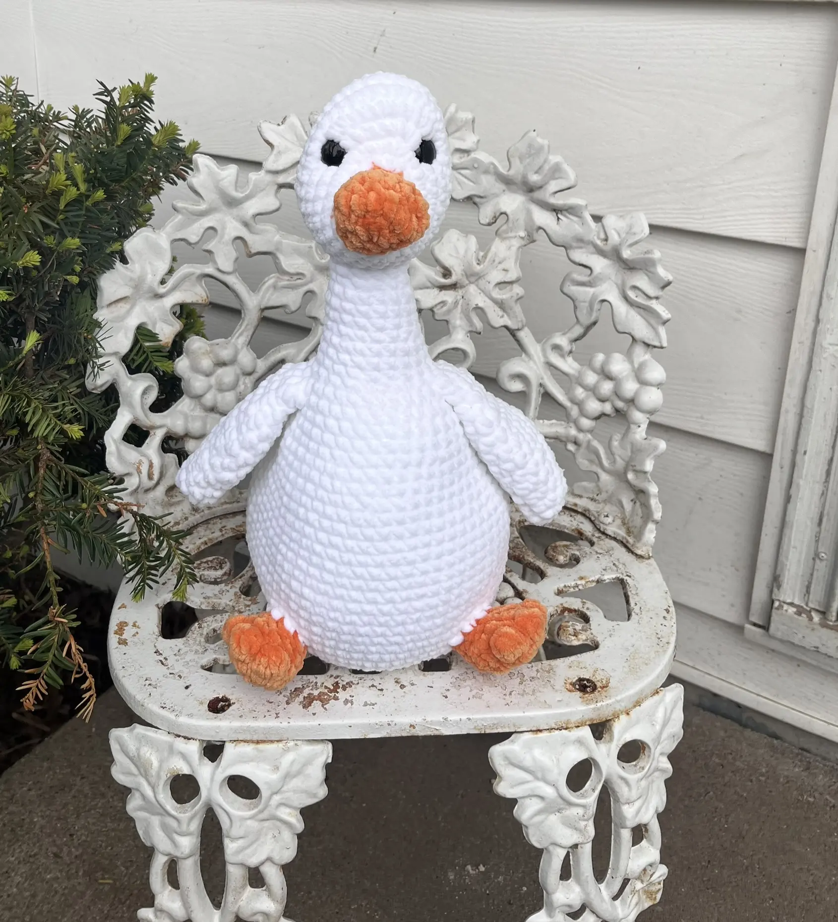 Penelope The Weighted Crochet Porch Goose