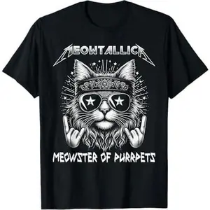 Meowtallica Meowster Of Purrpets - Funny Cat T-Shirt