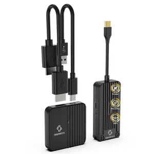 SHERRIVA USB-C Port Wireless Transmitter and Receiver 100FT Range 1080P@60Hz Compatible with Smartphones Laptops Projectors, HDMI Cable Included