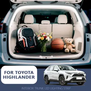 For TOYOTA HIGHLANDER Trunk Light Strips Atmosphere Lights Modification Light Rear Trunk LED Light Bar White Warm White Plug-and-Play  Universal Car Trunk Light