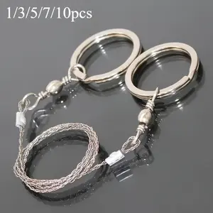 1/3/5/7/10pcs Emergency Survival Gear, Steel Wire Saw, Camping, Hiking, Hunting, Climbing Gear, Outdoor Survival Saw, Multifunction Wire Saw