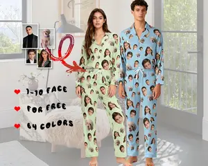 Custom Face Pajama Set,Christmas Pajamas,Personalized Photo Pajamas, Unisex Pajamas Bridal Party Birthday Anniversary Day Gifts,dog gifts