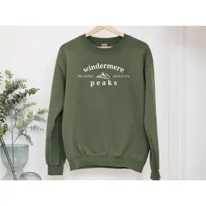 Embroidered Unisex Windermere Peaks Crew, Song Lyric Inspired Crewneck Sweatshirt, Vintage Sweater, Oversized Sweatshirt, Song Lyric Gifts