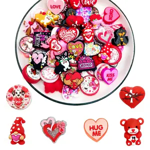10PCS Valentine's Day style silicone focal bead set in a random mixed assortment, perfect for DIY crafting keychains, necklaces, bracelets, decorative pens, jewelry, and pendants. An ideal gift for holidays, birthdays, or Valentine's Day.