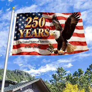 3x5Ft Outdoor 1776-2026 American 250th Anniversary Festive Flag, Home & Garden Display Flag, Home Supplies Backdrops & Banners