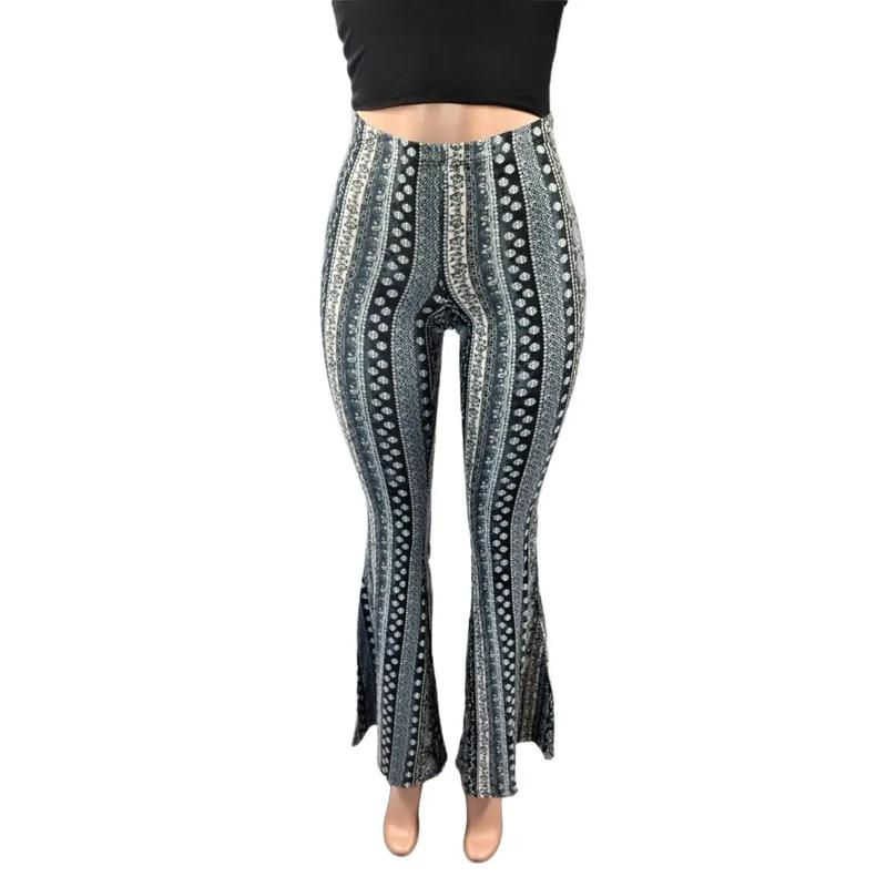 Dark Santana Palazzo Pants forbidden jeans flare slippery pants High Waisted Casual Comfortable Fit Formal