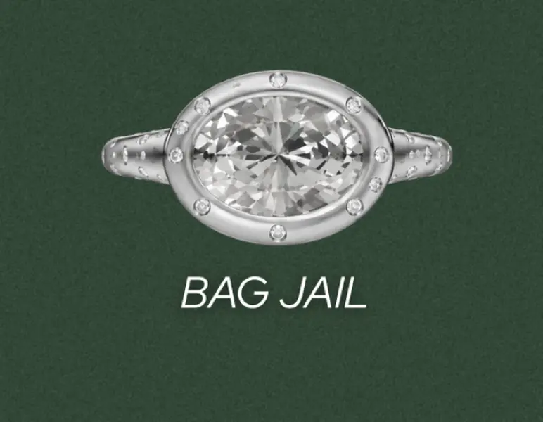 TT0070 Reunited Ring in Bag Jail (White Gold) TT0070
