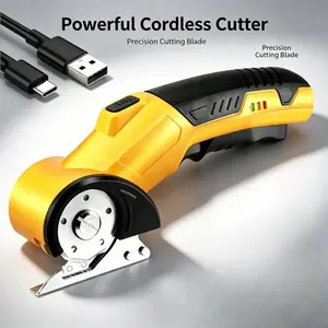 Cordless Electric Cloth Cutter, Rechargeable Handheld Cutting Tool, Fast Smooth Cutting & Labor Saving, Lightweight Easy Operation, For Tailors & Sewing Workers, Ideal for Fabric Leather Carpet Trimming