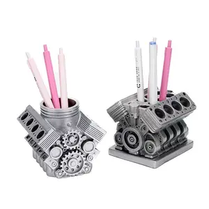Creative Resin Engine Pen Holder, 1pc Standalone Design, Ideal for Office & Desk Organization, Durable Craftsmanship