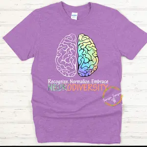 Recognize Normalize Embrace Neurodiversity Softstyle Cotton T-shirt