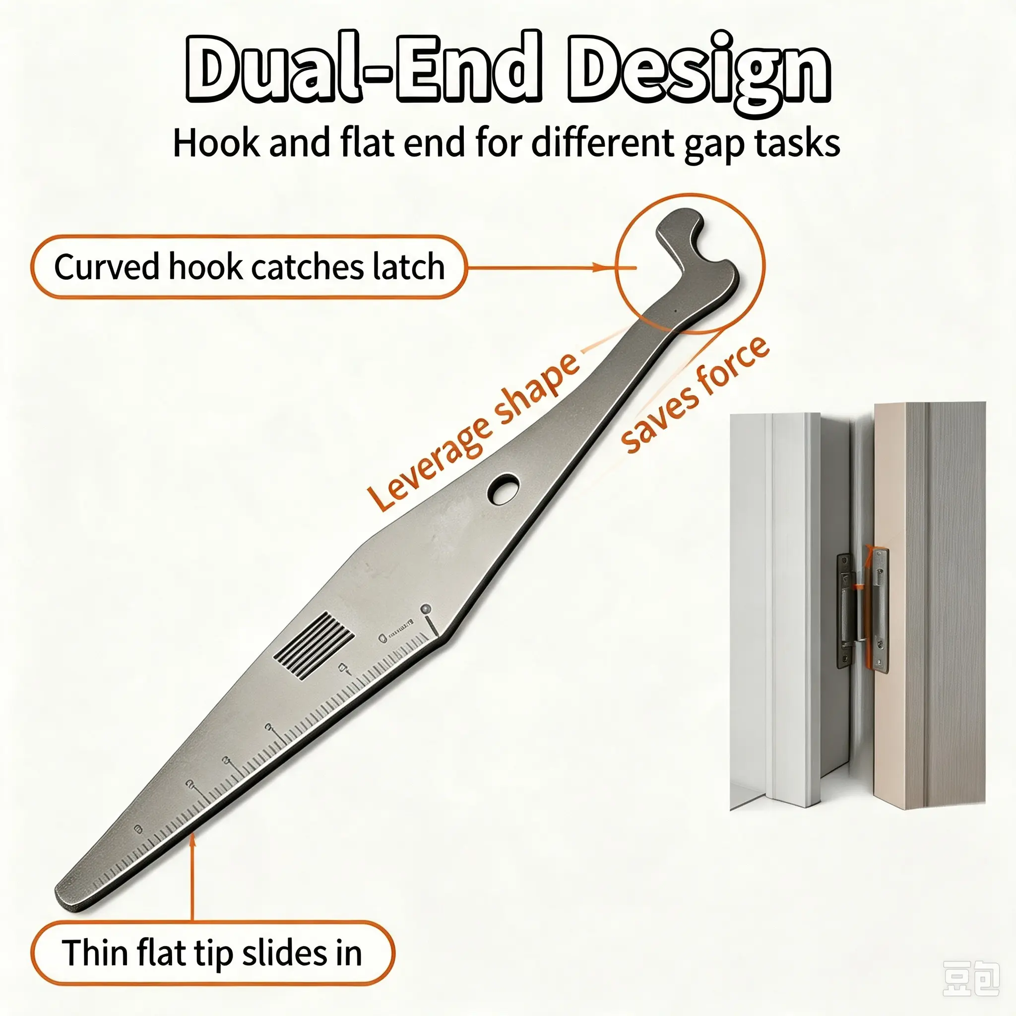 2PCS Firefighter Rescue Pry Bar - Spring Steel Sheet Metal Tool for Quick Door Access, Automotive & Motorcycle Car Repair Door Gap Clamp