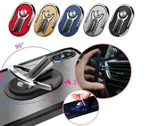 TIKA Rotating Mobile Phone Bracket with Ring Holder and Car Vent Clip Mount for Easy Viewing 1-Pack