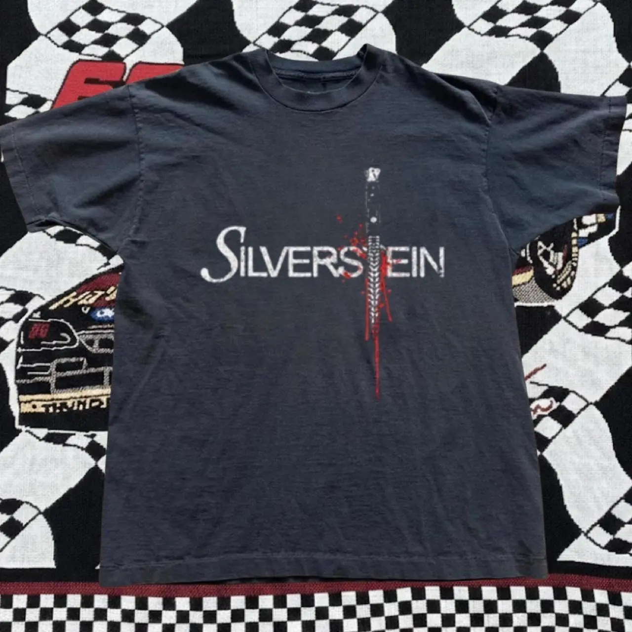 Reprinted Silverstein Black Graphic T-shirt, Cotton Unisex T-shirt, Gift For Fan