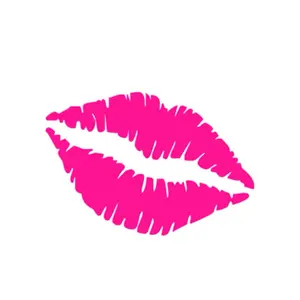 Pink Lips Permanent Vinyl Decals - High-Quality Adhesive Car Stickers, Car Decoration for Trucks, Motorcycles & Smooth Automotive Exterior Surfaces