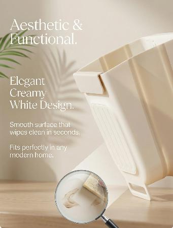 Foldable Kitchen Trash Can – Space-Saving Hanging Garbage Organizer, 1 Count, White/Gray, 27.5x25x4cm, Durable PP Material, Easy Install, Versatile Use for Home & Travel Foldable Kitchen Trash Can – Space-Saving Hanging Garbage Organizer, 1 Count, White/Gray, 27.5x25x4cm, Durable PP Material, Easy Install, Versatile Use for Home & Travel