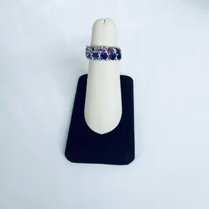 Anillo de plata 925 con Amatista y Turmalinas naturales.