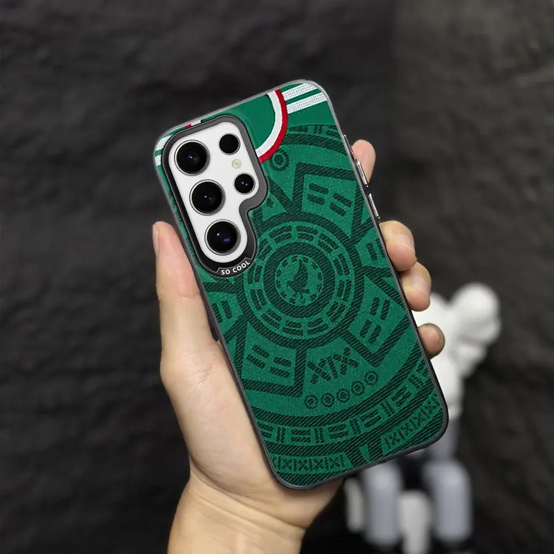 Mexican Classic Knitted Smartphone Case - Military Grade Anti-Drop Protector, Compatible with Galaxy S26 Ultra, S25 Ultra, S24, S23, S22 Handheld Devices Accessories - ZQ172, Casing