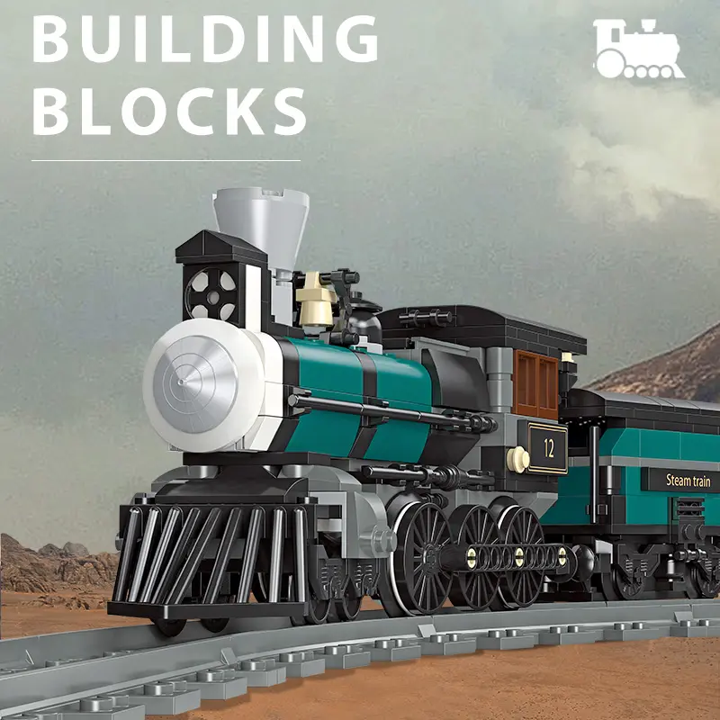 Th10 Steam Train Building Set, 560+ Pieces, Connectable Tracks ...
