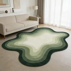 Gradual Cloud Rug, Irregular Abstract Line Mat, Soft Comfortable Non-, Ideal for Living Room Bedroom Bathroom Kitchen Corridor Home Decor