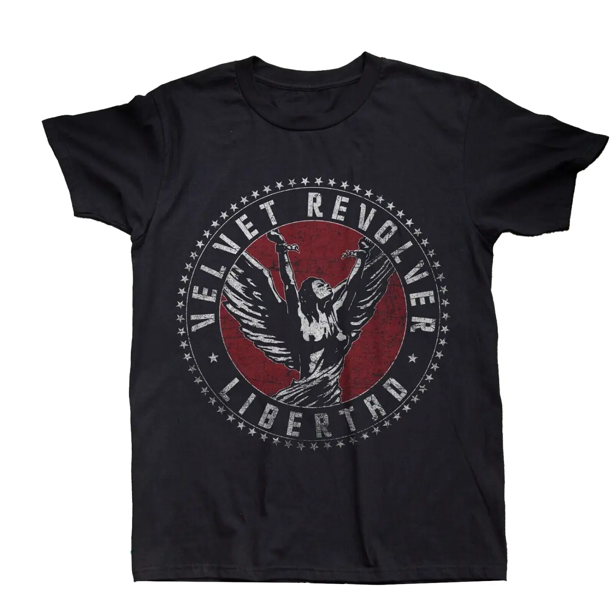 Velvet Revolver Circle Vintage Concert Unisex Short Sleeve New Black T-Shirt Cotton Fabric
